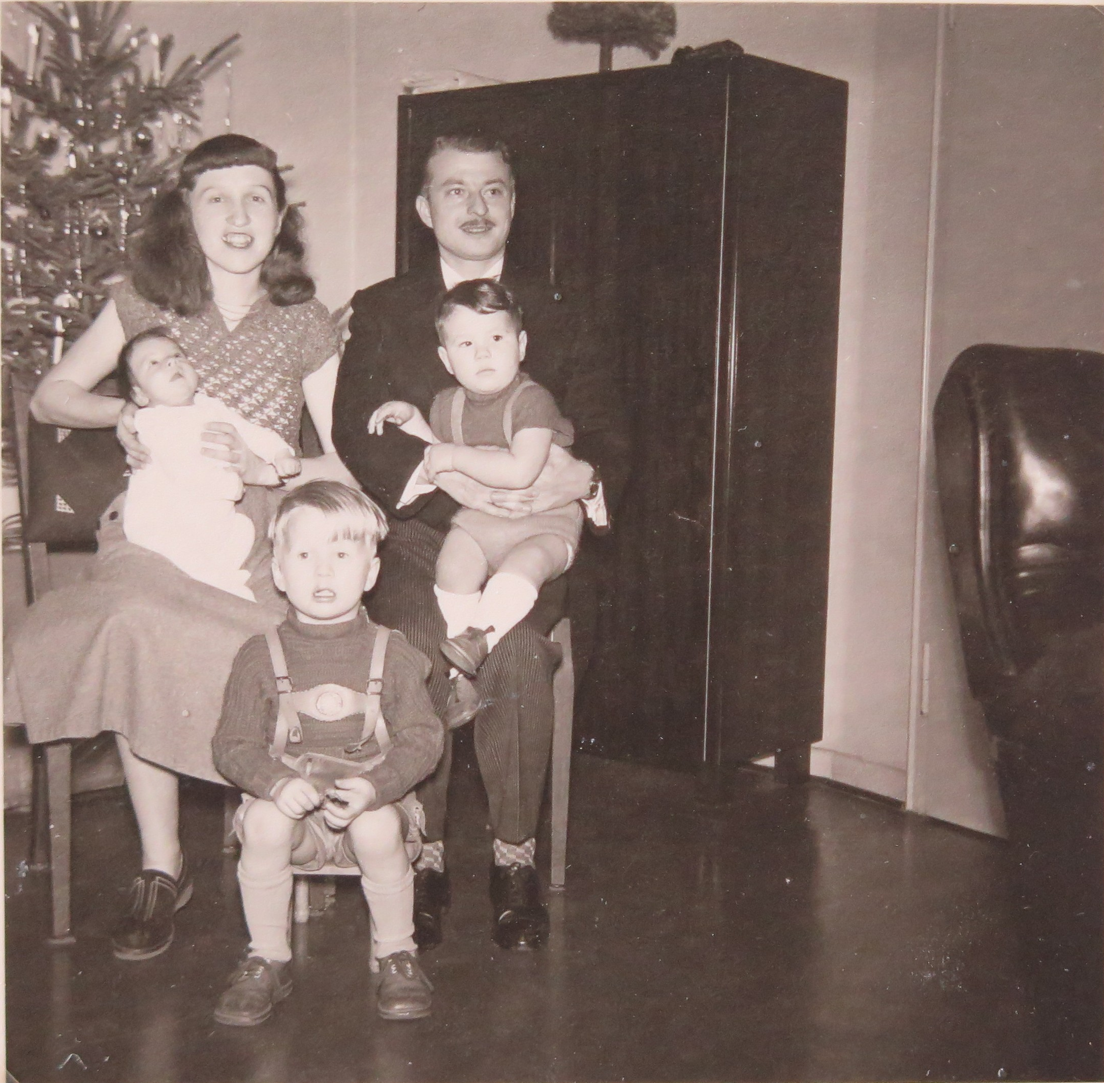Weihnachten mit 3 Kindern 1955